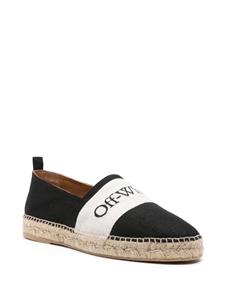 Off-White Bookish linen espadrilles - Zwart