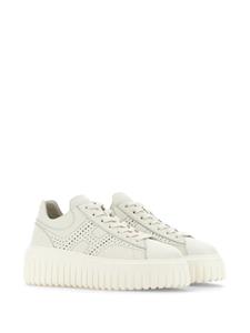 Hogan H-Stripes leren sneakers met logo - Wit