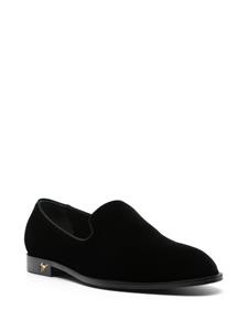Giuseppe Zanotti Rudolph fluwelen slippers - Zwart
