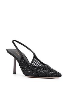 Le Silla Slingback stiletto's verfraaid met stras - Zwart