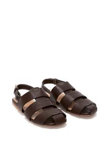 JW Anderson Gekooide leren slingback sandalen - Bruin