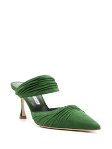 Manolo Blahnik Circeamu 70mm suede mules - Groen