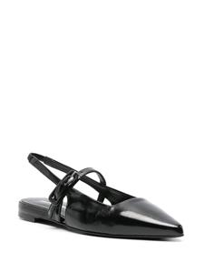 Halmanera Glaze pointed-toe ballerina shoes - Zwart