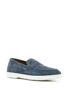 Doucal's penny-slot suede loafers - Blauw