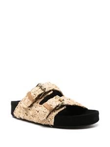 ISABEL MARANT raffia-upper sandals - Beige