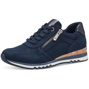 Marco Tozzi Sneakers met sleehak vrijetijdsschoen, lage schoen, veterschoen in vegan uitvoering