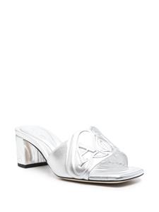 Alexander McQueen Seal 60mm mules - Zilver