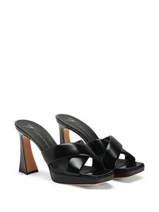 Giuseppe Zanotti Stacee 85mm leather mules - Zwart