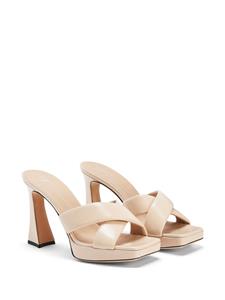 Giuseppe Zanotti Stacee 85mm leather mules - Beige