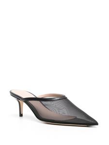 Scarosso Laura 60mm mesh mules - Zwart