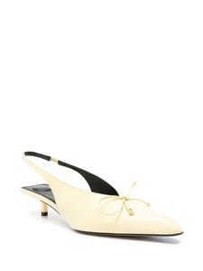 Jacquemus 40mm Cubisto leather pumps - Geel