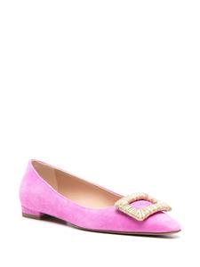 Roberto Festa suede ballerina shoes - Roze