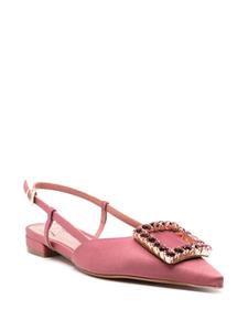 Roberto Festa Lavanda crystal-buckle ballerina shoes - Roze