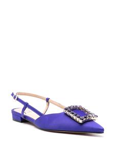 Roberto Festa Lavanda crystal-buckle ballerina shoes - Paars