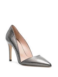 P.A.R.O.S.H. snakeskin-effect leather pumps - Zwart