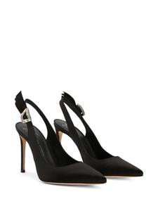 Giuseppe Zanotti Samia 105mm satin pumps - Zwart