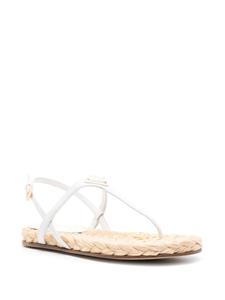 Prada triangle-logo slingback sandals - Wit