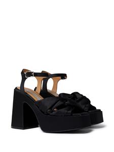 Stella McCartney Skyle satijnen sandalen - Zwart