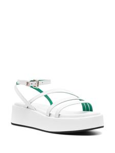 Tommy Hilfiger strappy leather platform sandals - Wit