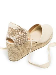 Castañer Carina espadrilles met sleehak - Wit