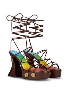 ETRO Sandalen met bandjes en plateauzool - Bruin