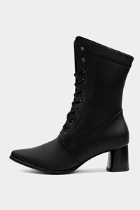 BOHEMA Damen vegan Schnürstiefel Cactus Black