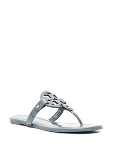 Tory Burch Miller patent-leather flip flops - Blauw