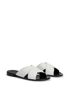 Giuseppe Zanotti Flavio crossover-strap slides - Wit