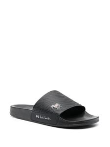 PS Paul Smith Slippers met zebra logo - Zwart