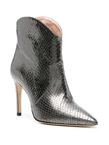 P.A.R.O.S.H. snakeskin-effect leather boots - Metallic