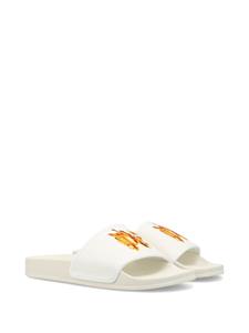 Palm Angels Badslippers met PA monogram - Beige