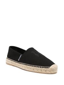 Palm Angels Katoenen espadrilles met geborduurd logo - Zwart