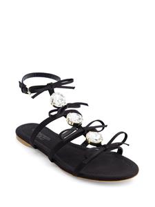 Giambattista Valli Sandalen verfraaid met kristallen - Zwart