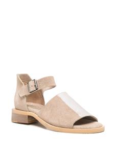 Moma Grinzato suède sandalen - Beige