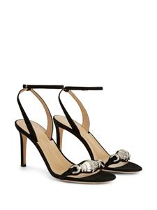 Giuseppe Zanotti Thais crystal-embellished suede sandals - Zwart