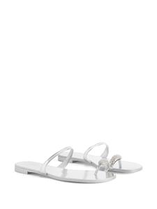 Giuseppe Zanotti Sandalen verfraaid met ring - Zilver