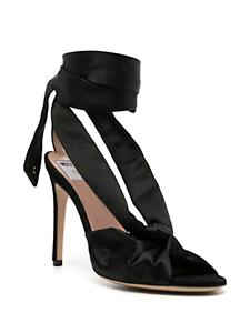 Moschino Satijnen sandalen met geknoopt detail - Zwart