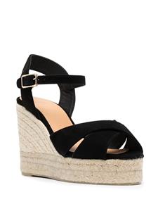 Castañer Espadrilles met plateauzool - Zwart
