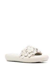 Vic Matie Leren slippers - Beige