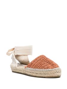 Manebi 10 mm raffia espadrilles met sleehak - Oranje