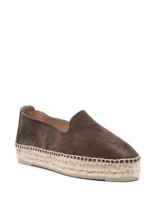 Manebi Suède espadrilles met ronde neus - Bruin