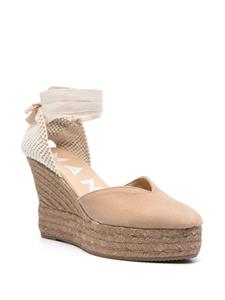 Manebi Hamptons 110 mm espadrilles met sleehak - Beige