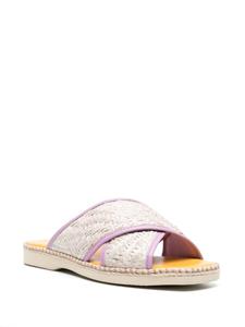 Hogan 660 raffia slippers - Paars