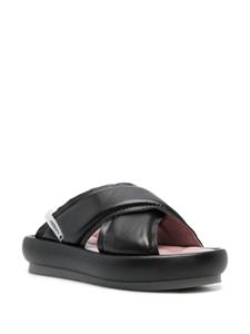 Premiata Leren slippers - Zwart