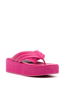 Senso Reese leren teenslippers - Roze