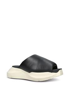 Rick Owens Slippers met plateauzool - Zwart