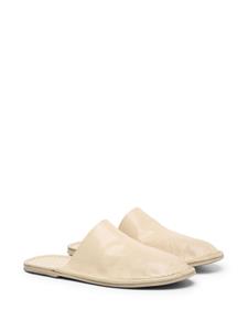 Marsèll Leren slippers met ronde neus - Beige