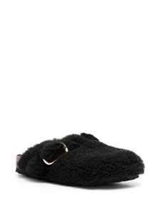Birkenstock Boston lammy slippers - Zwart