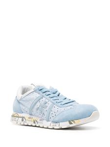 Premiata cut out-detail panelled sneakers - Blauw