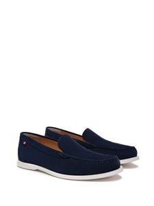 Bally Leren loafers met gestreept detail - Blauw